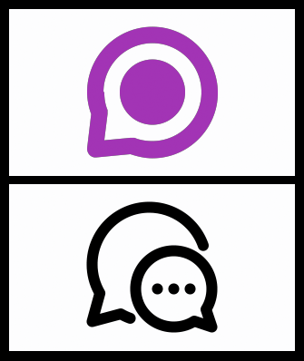 Screenshot of the Conversations and Discussions icons in Blackboard
